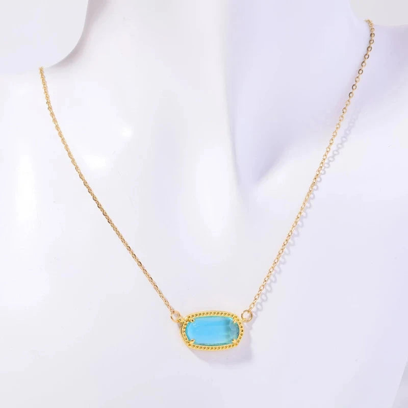 Collier avec Pendentif en Crystal Coloré Signe du Zodiaque
