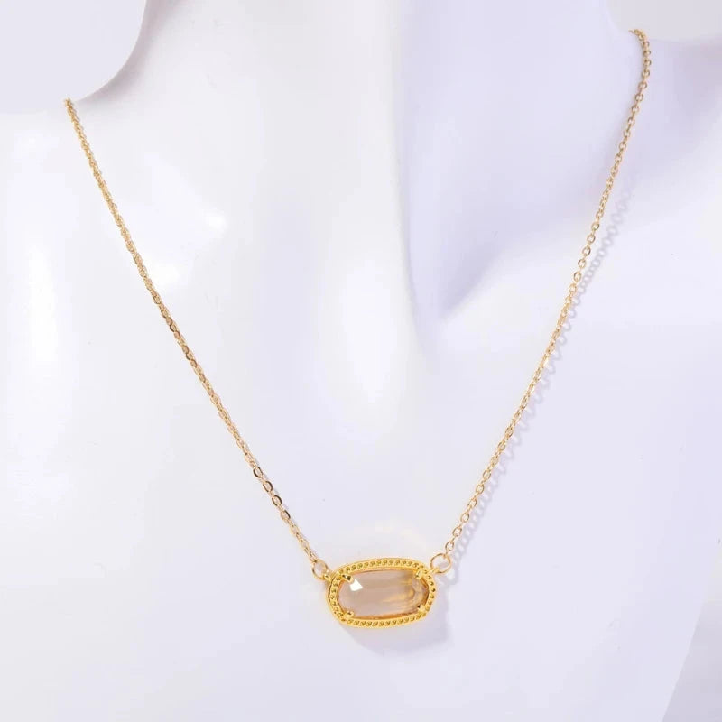 Collier avec Pendentif en Crystal Coloré Signe du Zodiaque