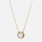 Collier avec pendentif rond pierre de naissance pour femme