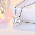 Collier avec Pendentif Rotatif Anti-stress en Zircon