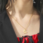 Collier avec Pendentif Dorés Signe du Zodiaque