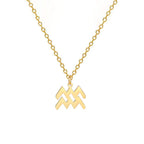 Collier avec Pendentif Dorés Signe du Zodiaque