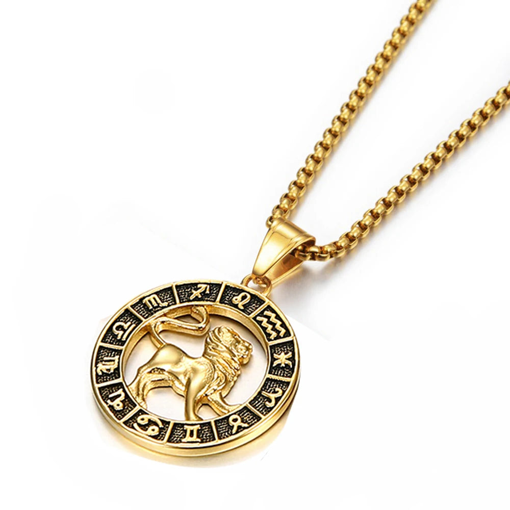 Collier avec Pendentif Signe du Zodiaque Astrologique