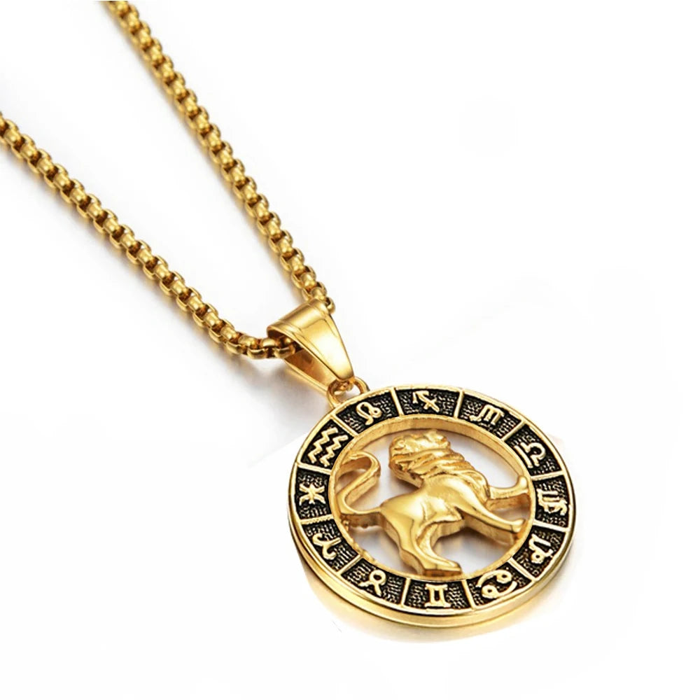 Collier avec Pendentif Signe du Zodiaque Astrologique