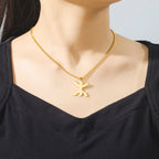 Collier avec pendentif symbolique berbère "yaz" arabe pour femme or