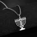 Halskæde med symbolsk jødisk Menorah vedhæng