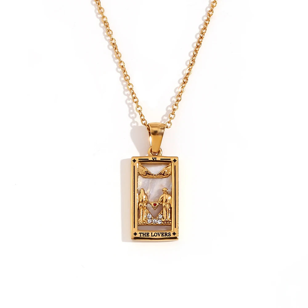 Collier avec Pendentif Tarot