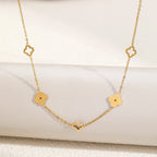 Collier avec Pendentif Trèfle à 4 Feuilles or