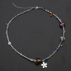 Collar con Colgantes de Flores para Mujer