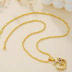 Collier Bouddhiste Om Or