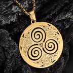 Collier Celtique Pendentif Triskel Viking Homme Femme Nordique