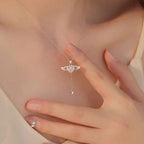 Roze Engelvleugels Hart Ketting