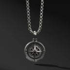 Collier Compas Pendentif Homme Boussole Rose des Vents