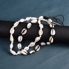 Collier coquillage cauri blanc 