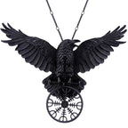 Collana Corvo di Odino Pendente Celtico Viking Uomo Donna Nordico
