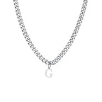 Collier homme avec pendentif personnalisé initiale  g