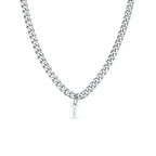 Collier homme avec pendentif personnalisé initiale  i
