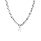 Collier homme avec pendentif personnalisé initiale  k