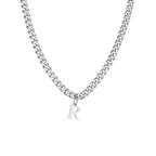 Collier homme avec pendentif personnalisé initiale  r