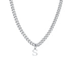 Collier homme avec pendentif personnalisé initiale  s