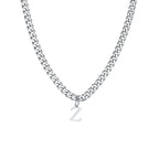 Collier homme avec pendentif personnalisé initiale  z