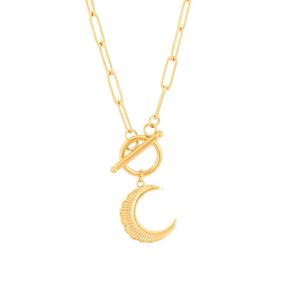 Collana Elegante con Pendente Luna