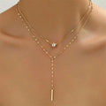 Collana a Y - catena dorata per décolleté da donna