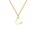 Collier femme avec pendentif initiale lettre et coeur c