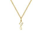 Collier femme avec pendentif initiale lettre et coeur f