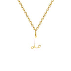 Collier femme avec pendentif initiale lettre et coeur l