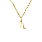 Collier femme avec pendentif initiale lettre et coeur n