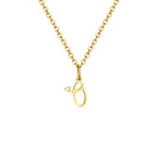 Collier femme avec pendentif initiale lettre et coeur o