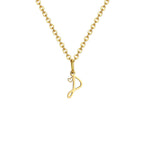 Collier femme avec pendentif initiale lettre et coeur d
