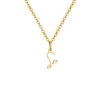 Collier femme avec pendentif initiale lettre et coeur s