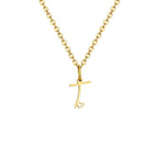 Collier femme avec pendentif initiale lettre et coeur t