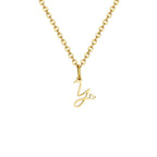 Collier femme avec pendentif initiale lettre et coeur y