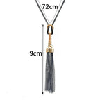 Collier long avec pendentif noeud pour femme