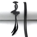 Black necklace with Ali Zulfikar Arab Islamic Muslim sword pendant