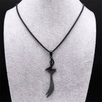 Black necklace with Ali Zulfikar Arab Islamic Muslim sword pendant