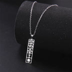 Egyptian Cartouche Pendant Necklace with Hieroglyphs