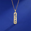 Cartouche Pendant Necklace Egyptian Hieroglyphs Gold Style 2