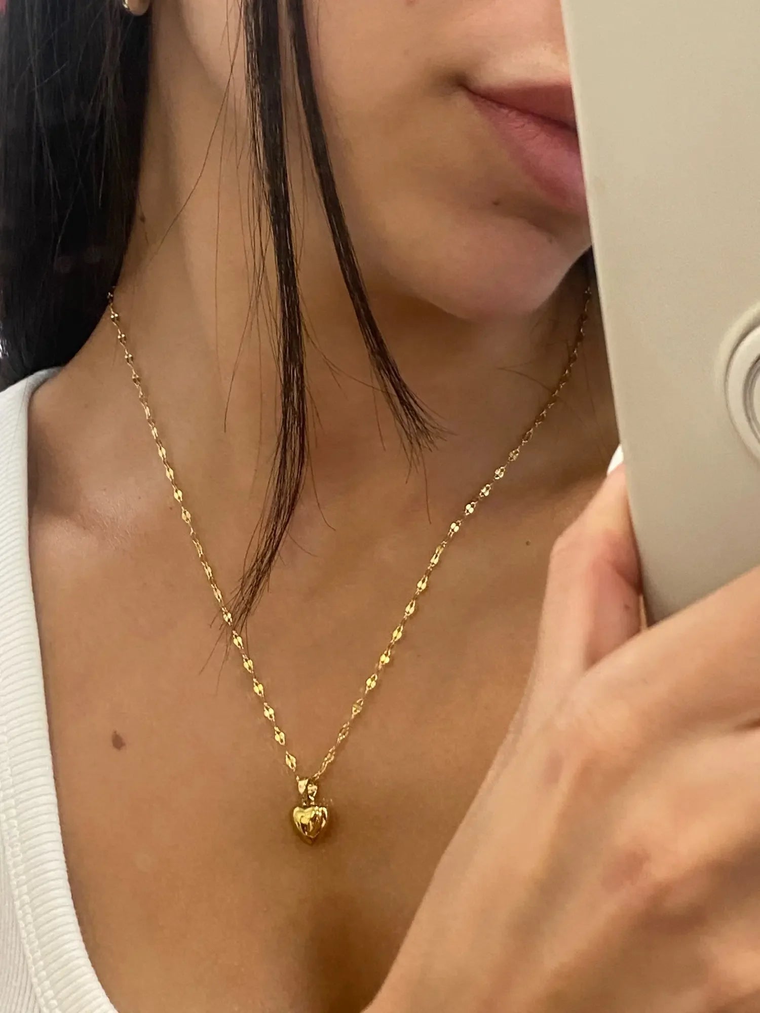 Collana con Ciondolo a Cuore Dorato