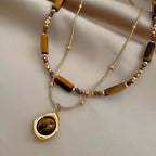 Collier Pendentif de Protection Oeil de Tigre B