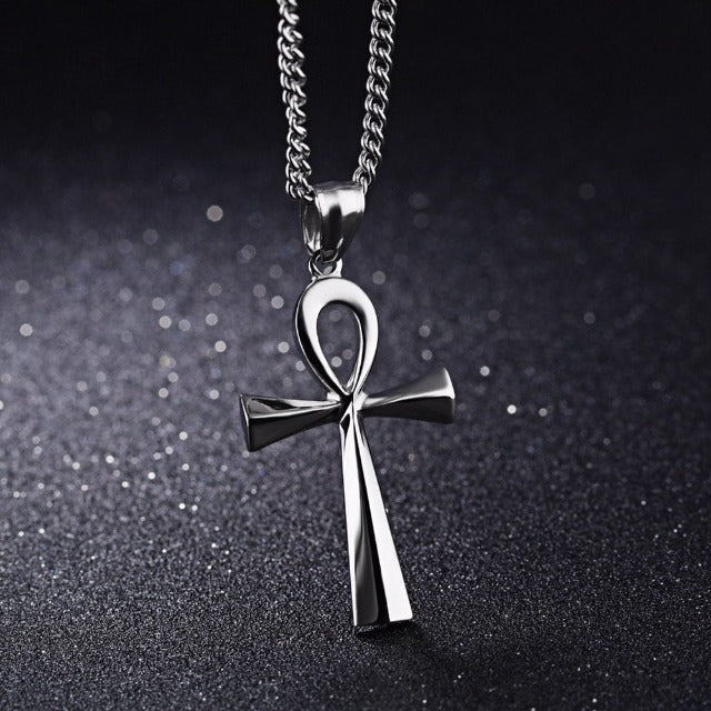 Halsketting Egyptische Ankh-kruis Heren Dames zilver