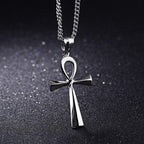 Halsketting Egyptische Ankh-kruis Heren Dames zilver