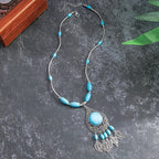 Collana con Pendente Etnico Turchese