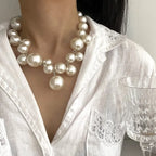 Imponente Collana con Ciondolo e Grandi Perle