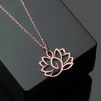 Halskette Anhänger Damen Lotusblume Roségold
