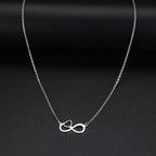 Collana Pendente Donna Simbolo Infinito e Cuore argento