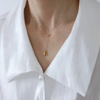 Collana Ciondolo Sottile Goccia d'Acqua oro